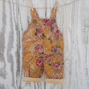 Handmade baby overalls, unique one of a kind item.